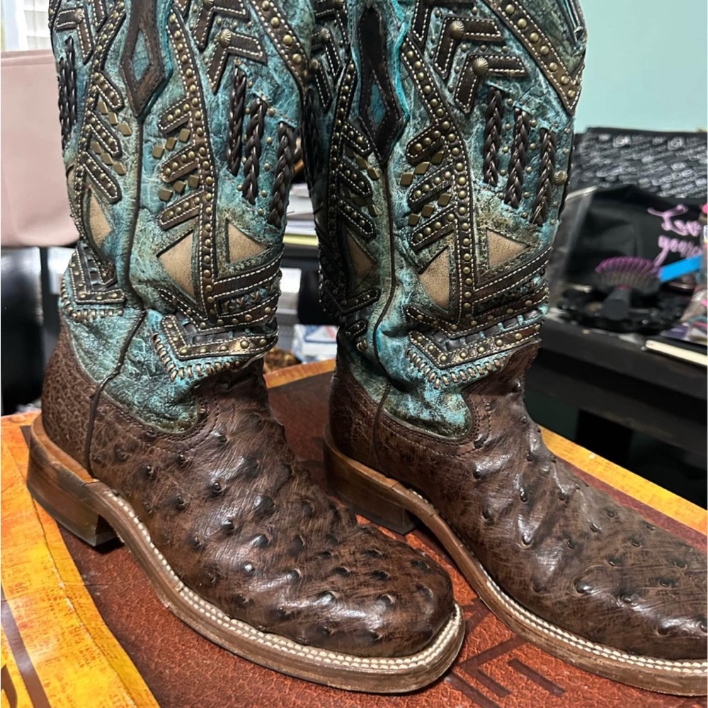 Corral - Western Boots Teal and Brown used 1 X